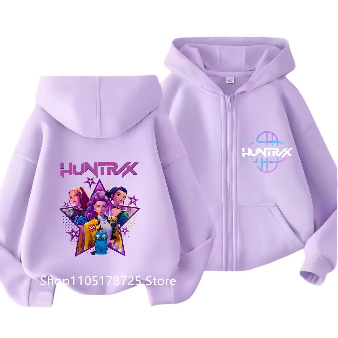 2026 Kawaii Sweatshirts mit Reißverschluss Kpop Dämonenjäger Hoodie Kinderkleidung Kind Mädchen Junge Sweatshirt Reißverschluss Kapuzenpullover Baby Freizeit-Oberteil 110