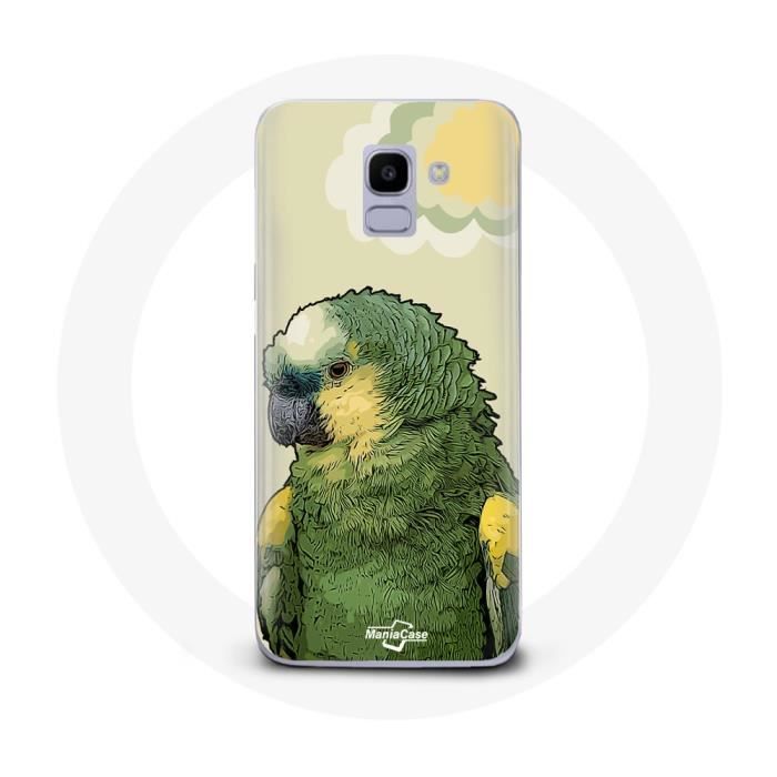 Hülle für Samsung Galaxy J6 2018 Amazon Papageien Grün