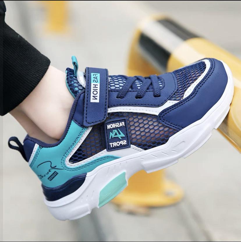 Kinder Schuhe Im Frühjahr und Sommer Junge Kinder Sport Schuhe Casual Schuhe Mesh Atmungsaktive Baby Schuhe 36 blau