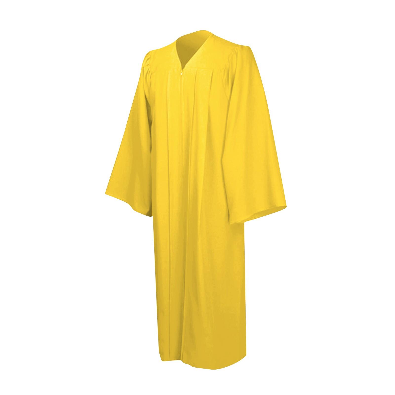 Unisex-Chorroben für die Kirche, Taufe, Konfirmation, Abschlussrobe, Pfarrer- und Richterrobe S gelb