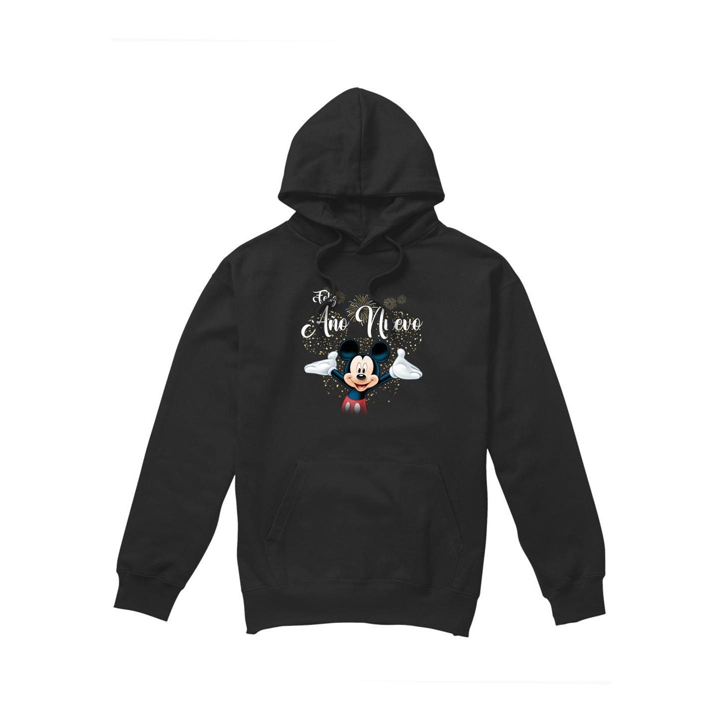 Disney Herren Spanisch Mickey Mouse Feuerwerk Neujahr Hoodie L schwarz