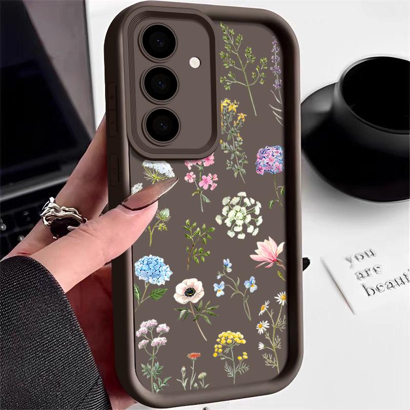Stoßfestes Grasblumen-Case für Samsung Galaxy S24 S23 Ultra S22 S21 S20 FE S25 A52 A53 A56 A34 A54 A15 A25 A35 A55 5G Hülle For Samsung S23 Plus