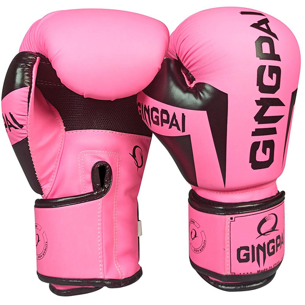 Boxhandschuhe Stoßdämpfende Trainingshandschuhe für Boxsack, Kickbox-Workout, leicht 12oz rosa