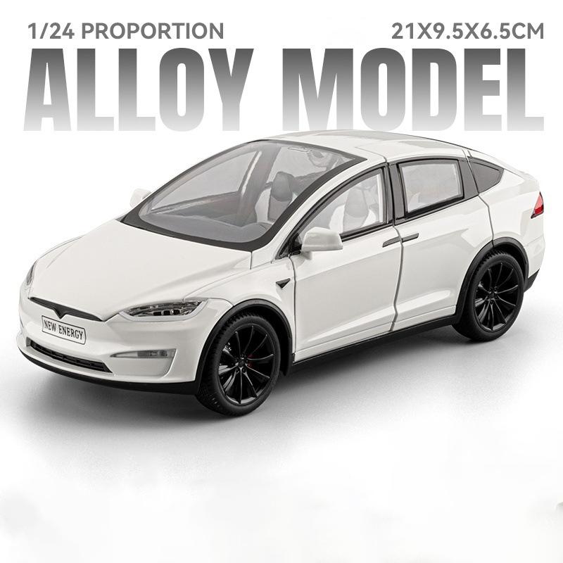 Neu 1:24 Modell X SUV Legierung Auto Modell Druckguss Metall Neue Energie Auto Fahrzeuge Modell Simulation Ton und Licht Sammlung Geschenk