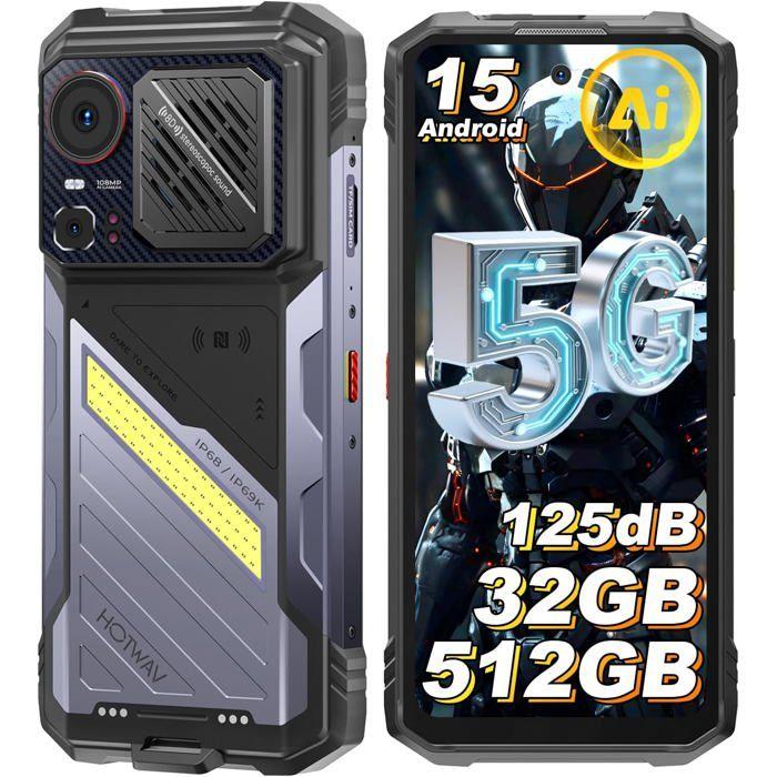 Unzerbrechliches 5G-Smartphone HOTWAV Hyper 8 Ultra 32GB+512GB Smartphone 6,78  12000mAh Android 15 Kamera 108MP Dual-SIM/NFC/IP68 schwarz
