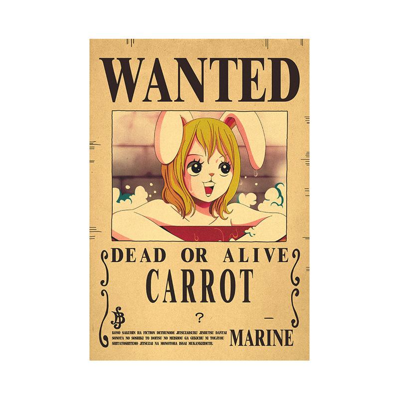 Anime One Piece Ruffy 3 Billion Bounty Wanted Poster Vier Kaiser Kid Actionfiguren Vintage Wanddekoration Poster Spielzeug Pelt garot schwarz/braun