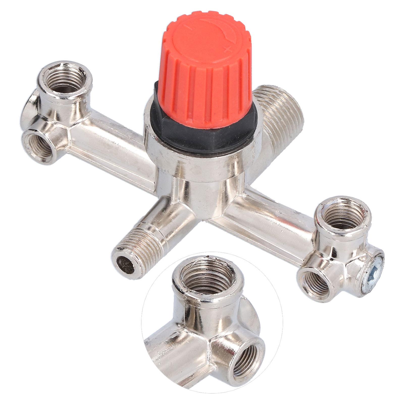 Luftkompressorschalter Schlauch Doppelausgang Metallventil Nicht einstellbare Armatur Zubehör