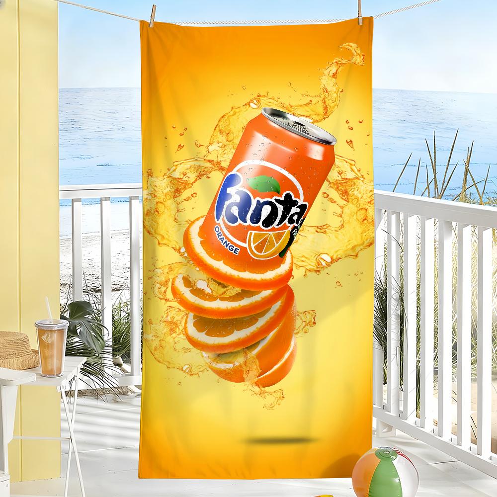 Mode Cooles Handtuch Weich Pool Geschenk Für Reise Fitnessstudio Dusche Camping Schnelltrocknend Sport F-Fanta-S Getränk Große Strandhandtücher W100*H200(CM)