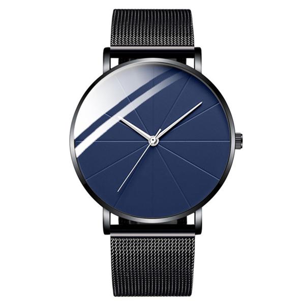 Mode Frauen Luxus Uhren Ultra-Dünne Business Rose Gold Mesh Edelstahl Uhren Uhr schwarz/blau