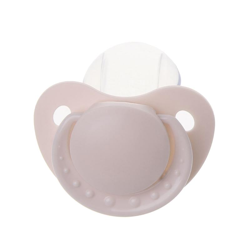 Beruhigender Schnuller in Erwachsenengröße, Schnuller für erwachsene Babys, großer Griff, Schild für erwachsene Babys, großer Griff, Rosa, Blau, Beige