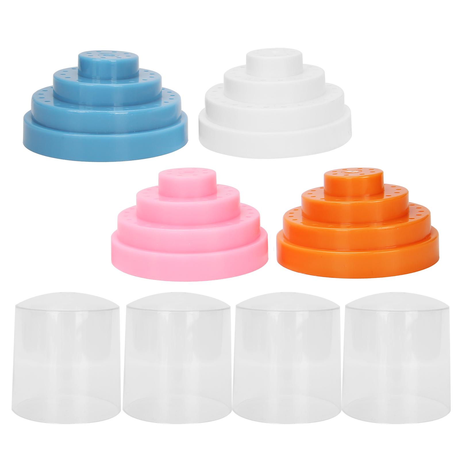 4 Stück 48 Löcher Nagelbohrer Aufbewahrungsständer Nagel Schleifkopf Aufbewahrungsbox