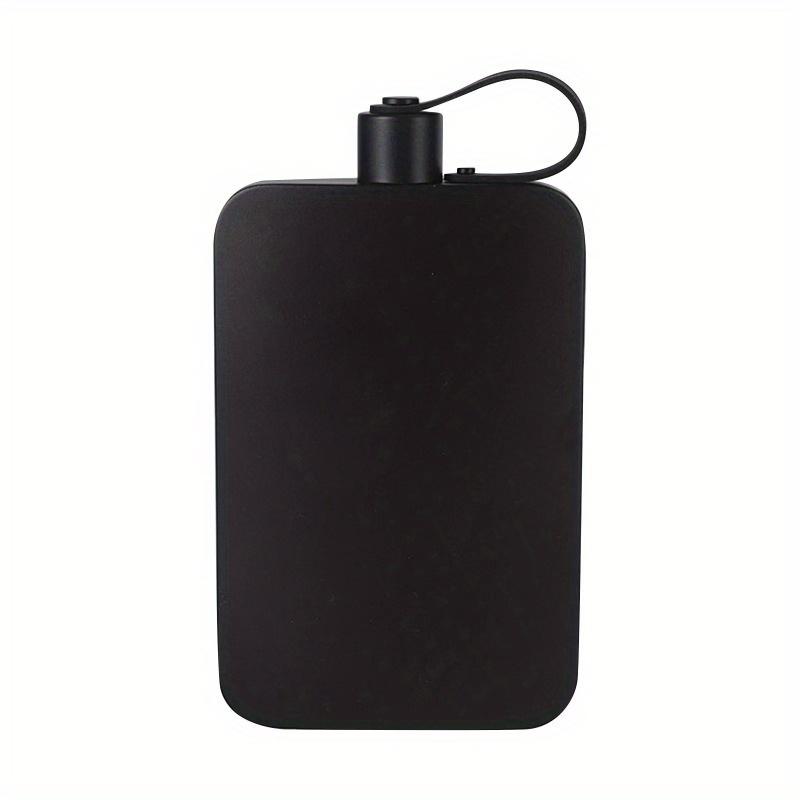 500ml Tragbarer Taschen-Flachmann für unterwegs Edelstahl-Flachmann für Whisky, Alkohol und Getränke 500ml Flachmann aus Stahl Flagon schwarz