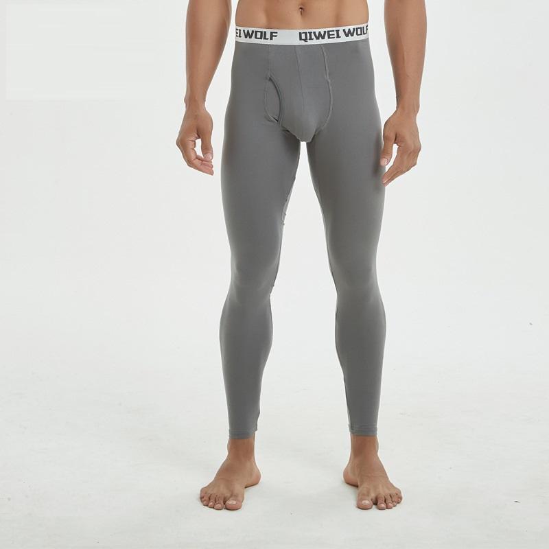 Thermounterwäsche Herren Dünne Modal Leggings Eng Elastische Lange Unterhosen Unterteile XL dunkelgrau