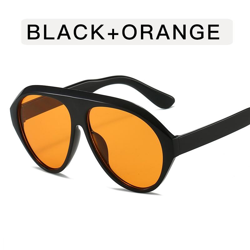 Retro Große Fassung Damen Runde Sonnenbrille Pilot Schwarz Rund Verlauf Cool Herren Sonnenbrille Einteilig Designer Sonnenbrille MULTI