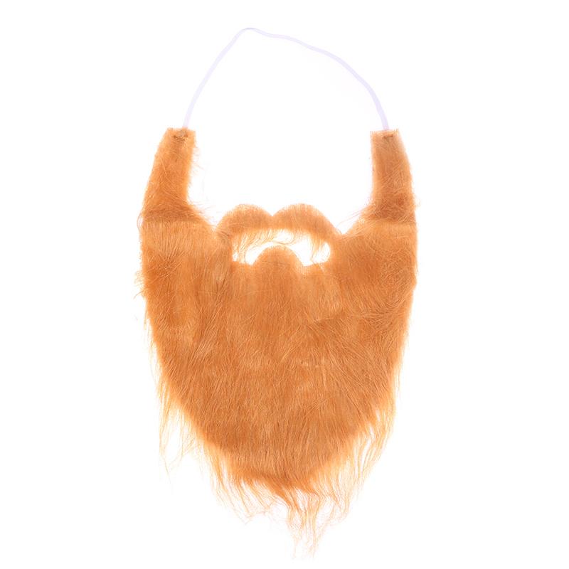 Handgemachte Perücken-Bart-Hüte, gehäkelter Schnurrbart, Halloween-Party-Dekoration, Perücken-Requisiten braun