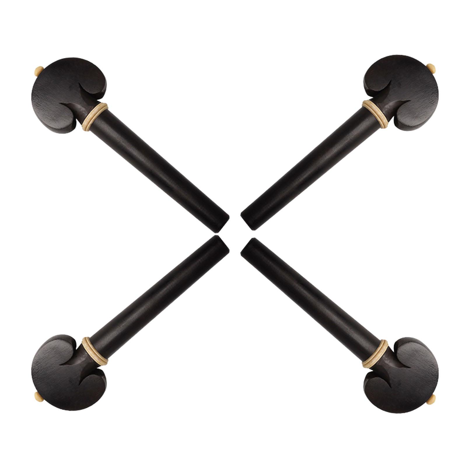 4Pcs Cello Tuning Pegs Glatte Feineinstellung Ebenholz Holz Orchester Saiten Zubehör Teile