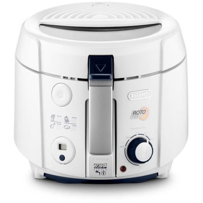 DELONGHI F38436 RotoFry Classic Elektrische Fritteuse – Weiß