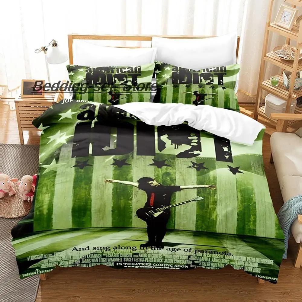 Green Day American Idiot Bettwäsche Kollektion Einzelbett Twin Bett Vollbett Queen Size Bett King Size Bett Kollektion Schlafzimmer für Erwachsene Kinder Bettbezug Kollektionen Mit Bettwäsche 135X200cm-2pcs
