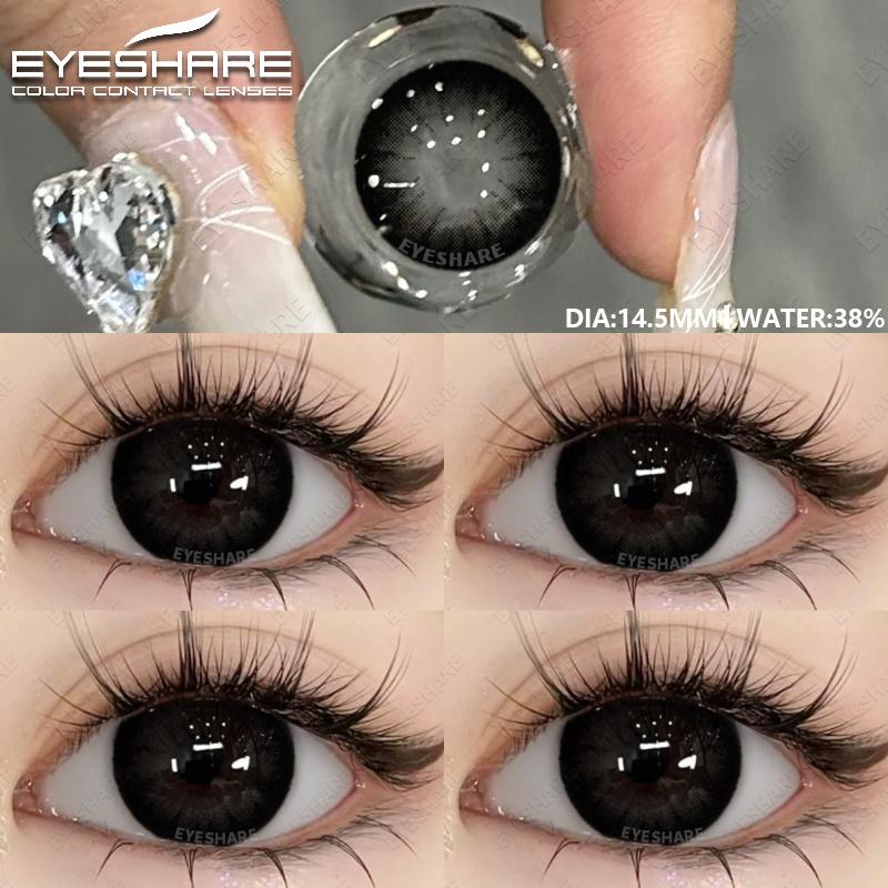 1 Paar Kontaktlinsen für die Augen, farbige Kontaktlinsen für die Augen, große schwarze Kontaktlinsen, jährliche modische Beauty-Make-up-Augenlinsen