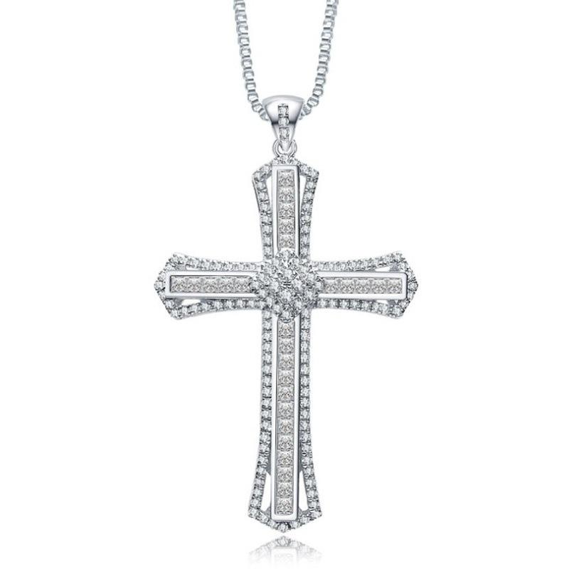 Neue Europäische und Amerikanische Kreuzkette für Männer und Frauen Zirkon Anhänger Schlüsselbein Kette Schmuck