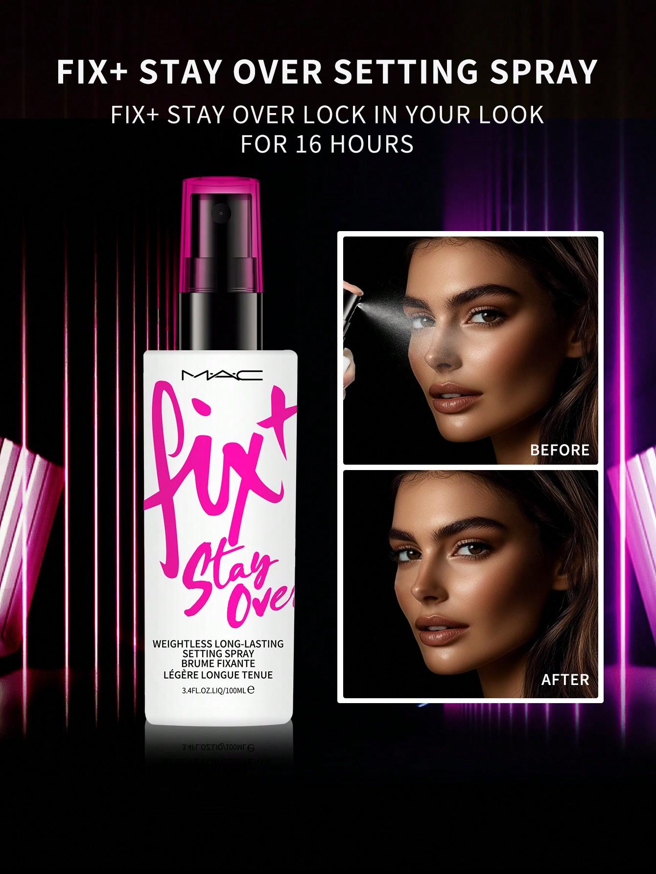 MAC. Fix+ Stay Over 16-Stunden-Fixierspray ohne Alkohol – 3,4 Fl OZ./ 100 ml 3.4 Fl OZ./ 100 ml