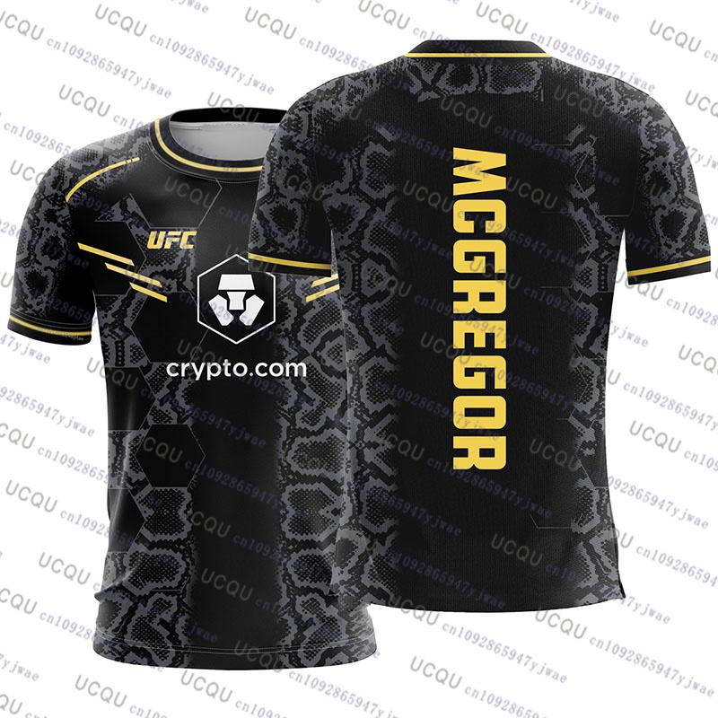 UFC 2025 Neue Mode Conor McGregor Mixed Martial Arts T-Shirt 3D-Druck Kurzarm Kampf-Oberteile Vintage Sportbekleidung MMA Trikot 2XL
