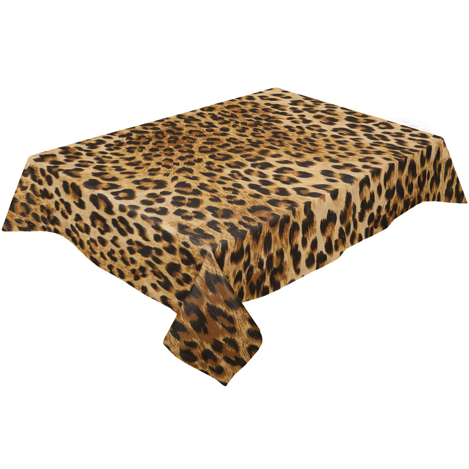 Tier Leopard Vintage Wasserdichte Tischdecke Rechteckige Tischdecke Esszimmer Couchtisch Abdeckung Küchendekor 4pcs 33x48 Table mat