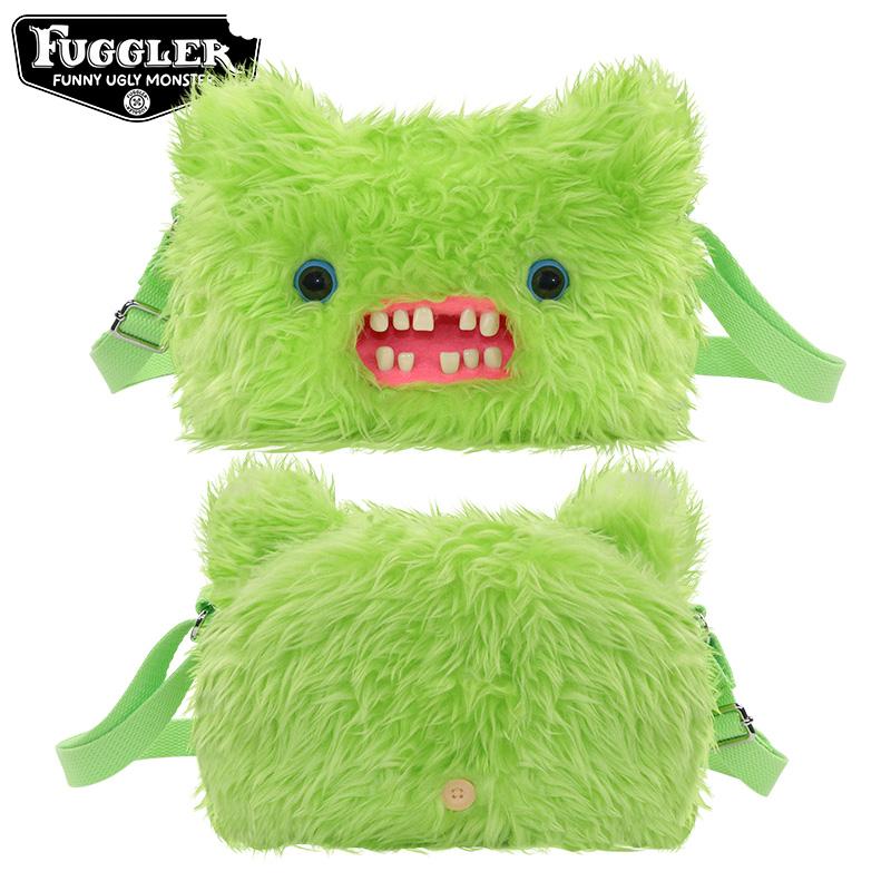 Fugglers Plüschtiere Umhängetasche Fuggler Mr Buttons Kreischer Schwarzes Monster Stofftier Plüsch Umhängetasche Geburtstagspuppe Geschenke beige