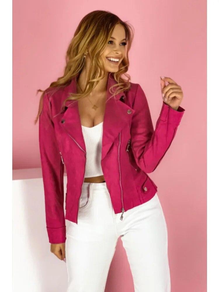 Herbst Winter Langarm Cowboy Wind Hübsche Jacke Frauen Vintage Braun Farbe Schlank Boyfriend-Stil Wildleder Jacke Mantel 17079 XXL rot