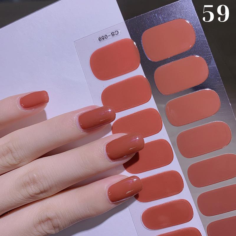 Nagelaufkleber Herbst und Winter einfarbige Nagelaufkleber einfache wasserdichte Nagelaufkleber vollfarbige Nailart-Aufkleber