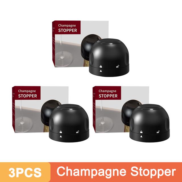 1/2/3 stücke Vakuum Wein Stopfen Wiederverwendbare Wein Flasche Stopper Champagner Sealer Cap Set auslaufsicher Erhalter für wein Stecker Werkzeuge 3 Champagne Stopper
