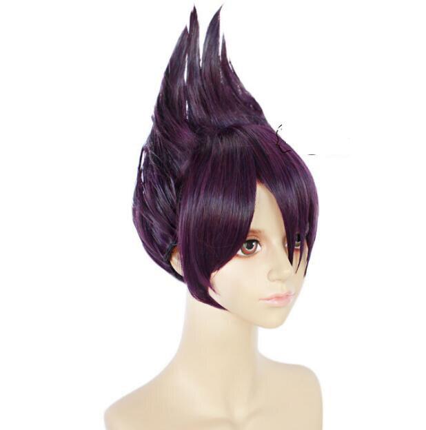 Anime Lila Kurze Perücke Danganronpa V3: Killing Harmony Momota Kaito Dark Cosplay Kostüm Dangan Ronpa Kunsthaar Party Perücken Purple Short Wig violett