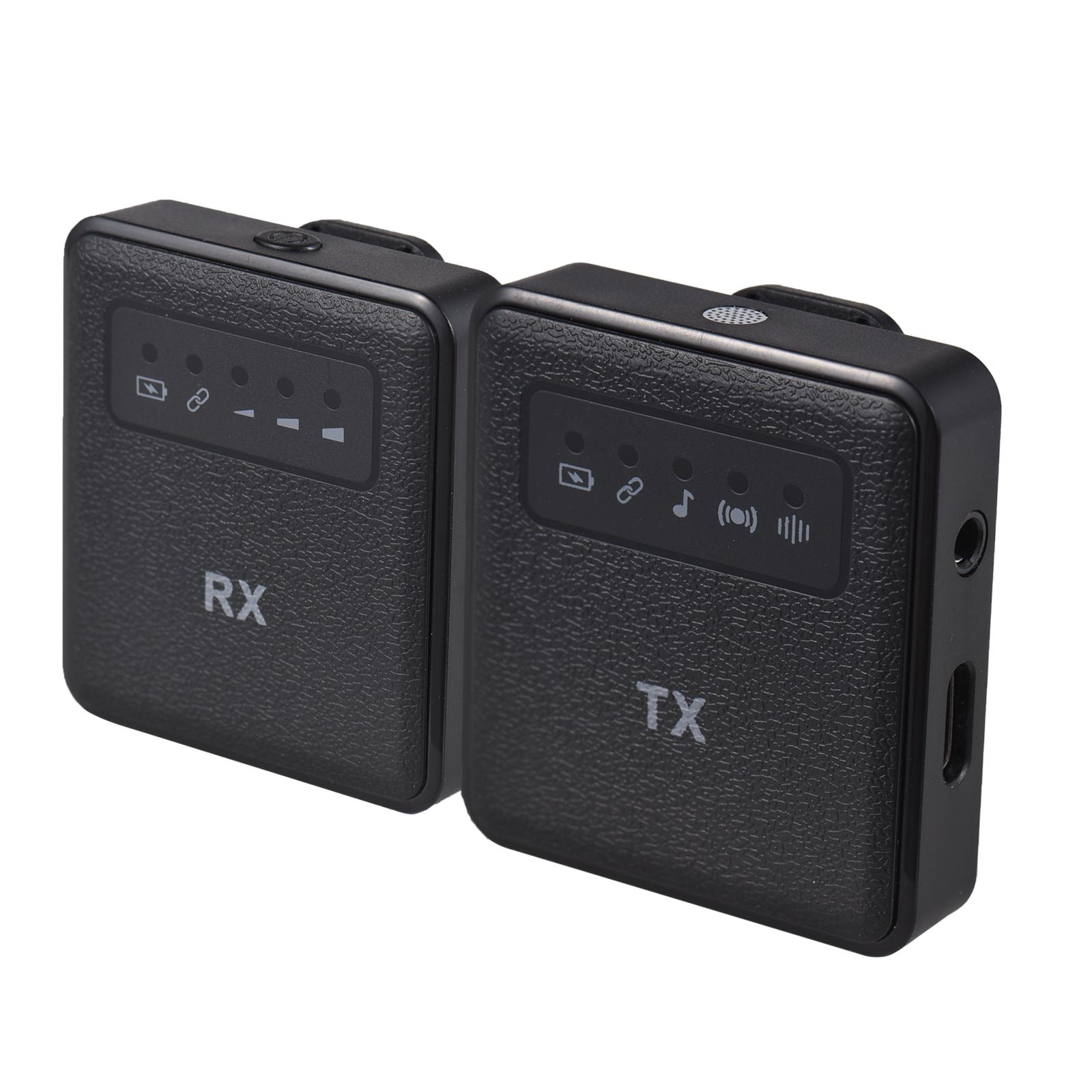 2,4 G kabelloses Kragen-Clip-Mikrofon, Clip-on-Mikrofon, Mikrofon-Sender und Empfänger mit Clip 1 Transmitters & 1 Receiver