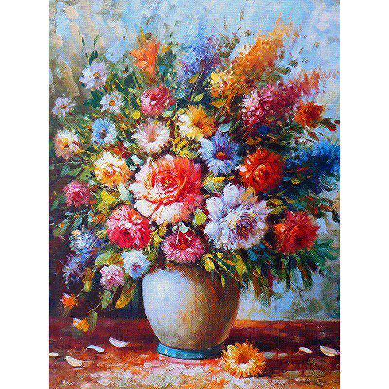 Diamant-Handarbeit, Heimdekoration, Diamant-Kreuzstich, Blumenstrauß, Rundbohrer, Diamant-Stickerei 20X30CM