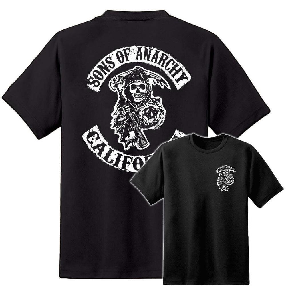 Sons Anarchy SAMCRO Distressed Reaper Herren T-Shirt Redwood Original Jax Teller XL