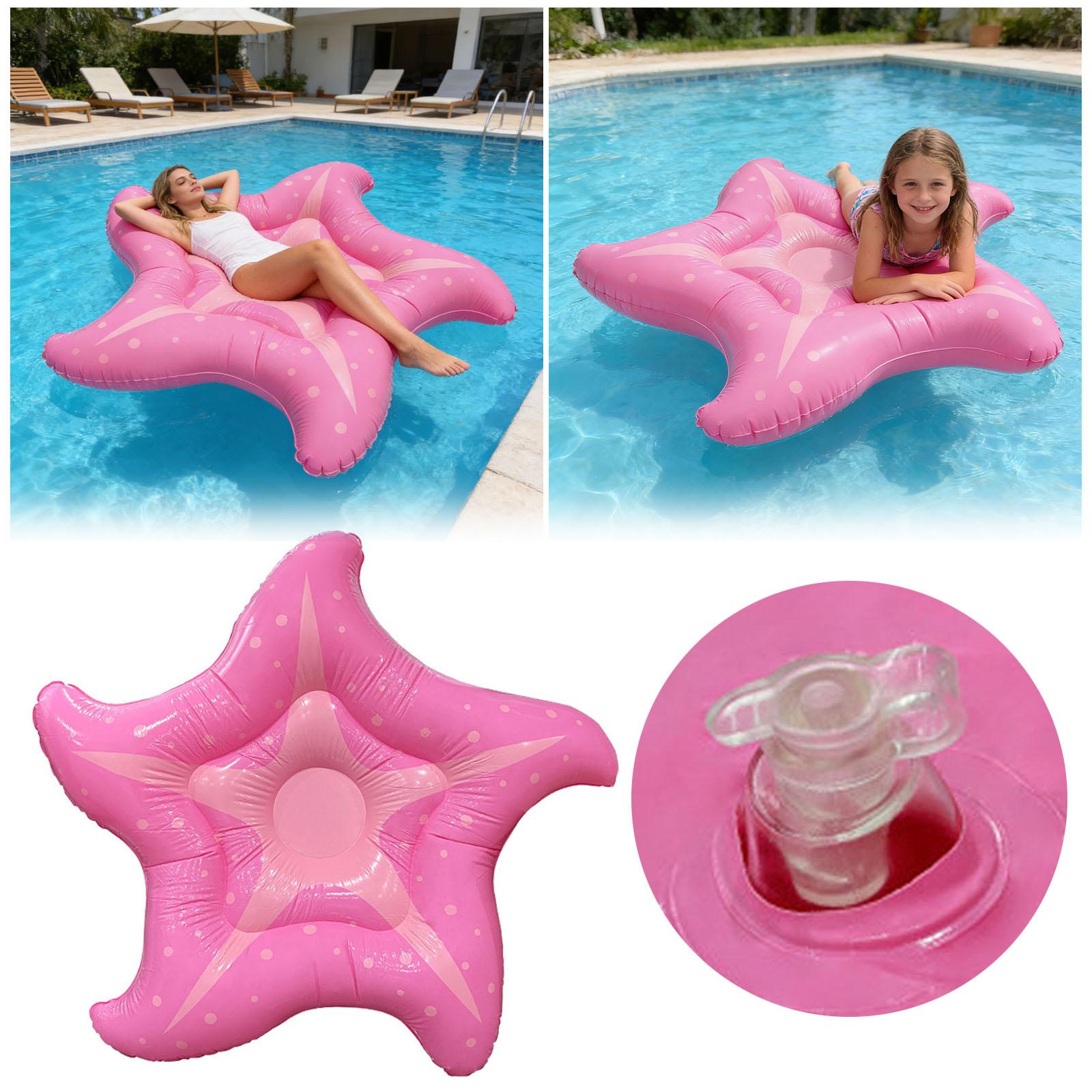 Aufblasbarer Pool-Schwimmring, Große Meereskreaturen-Schwimmmatte mit Schnellaufblasfunktion, Niedrige Sonnenliege für Pool, Strand, Erwachsene & Kinder, Poolspielzeug One Size white