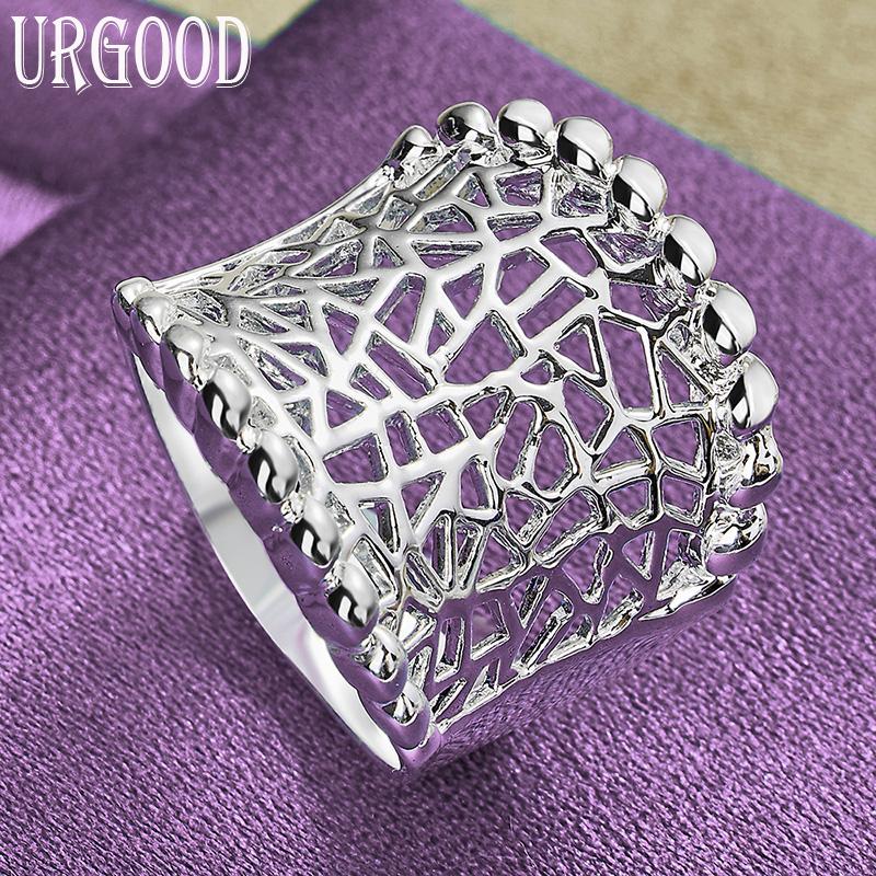 Ring aus 925er-Sterlingsilber mit wunderschönem Muster, Geschenk, Modeschmuck 7#