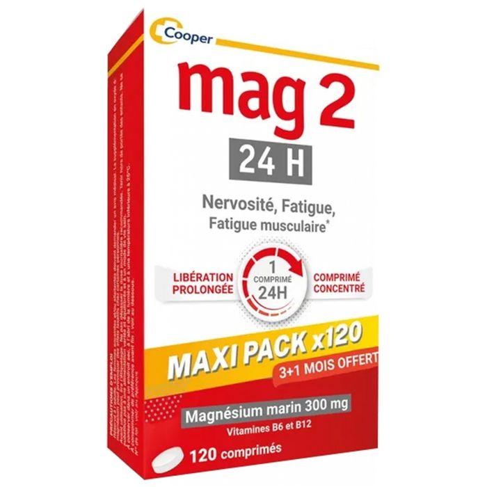 Nahrungsergänzungsmittel - MAG - MAG 2-24H - 120 Tabletten - Gegen Nervosität - Gegen Müdigkeit