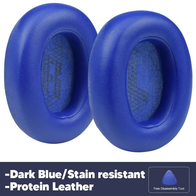 2 Stück Weiche Ohrpolster für Jbl Live 650BTNC 660 E65BTNC Kopfhörer Memory-Schaum Ohrmuscheln Headsets Leicht Auszutauschendes Ohrkissen blau