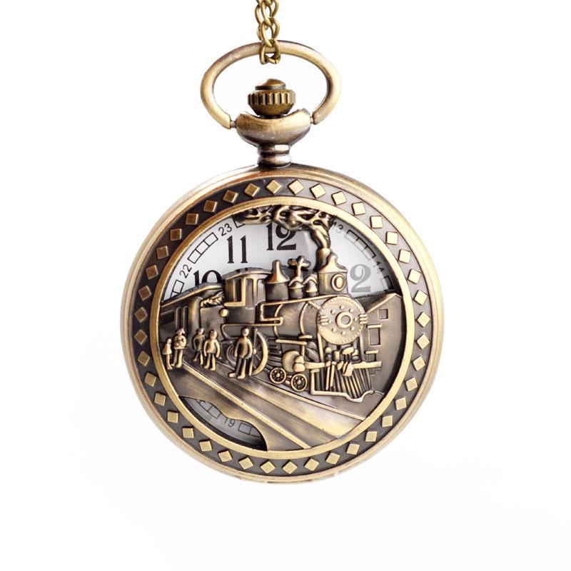 Unisex Hohlraum Lokomotive Quarz Taschenuhr - Lässiger Stil
