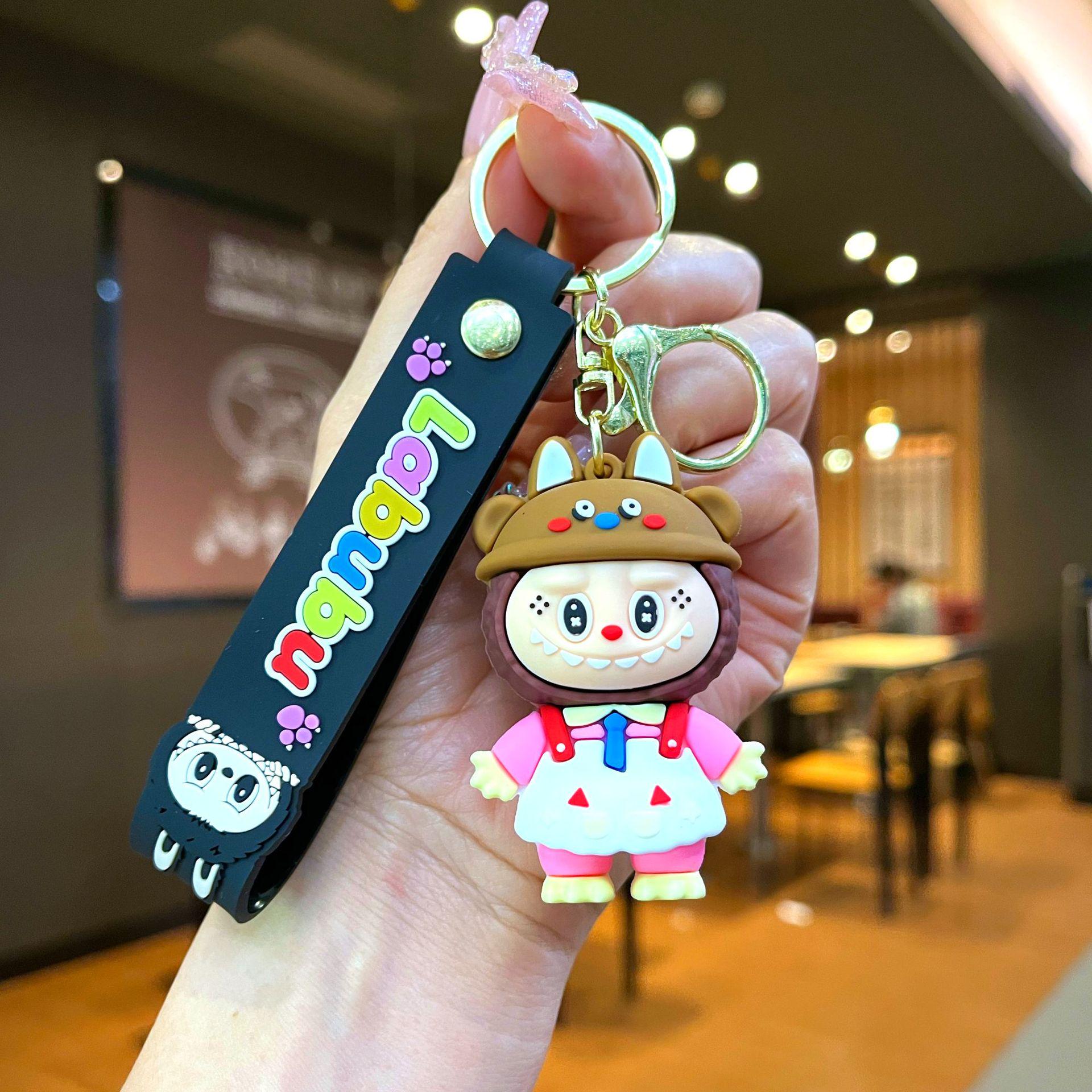 Großer Niedlicher Bubu Hase Schlüsselanhänger Anhänger für Taschen, Autos und Schultaschen - Perfektes kleines Geschenk für Paare Soft Rubber Keychain