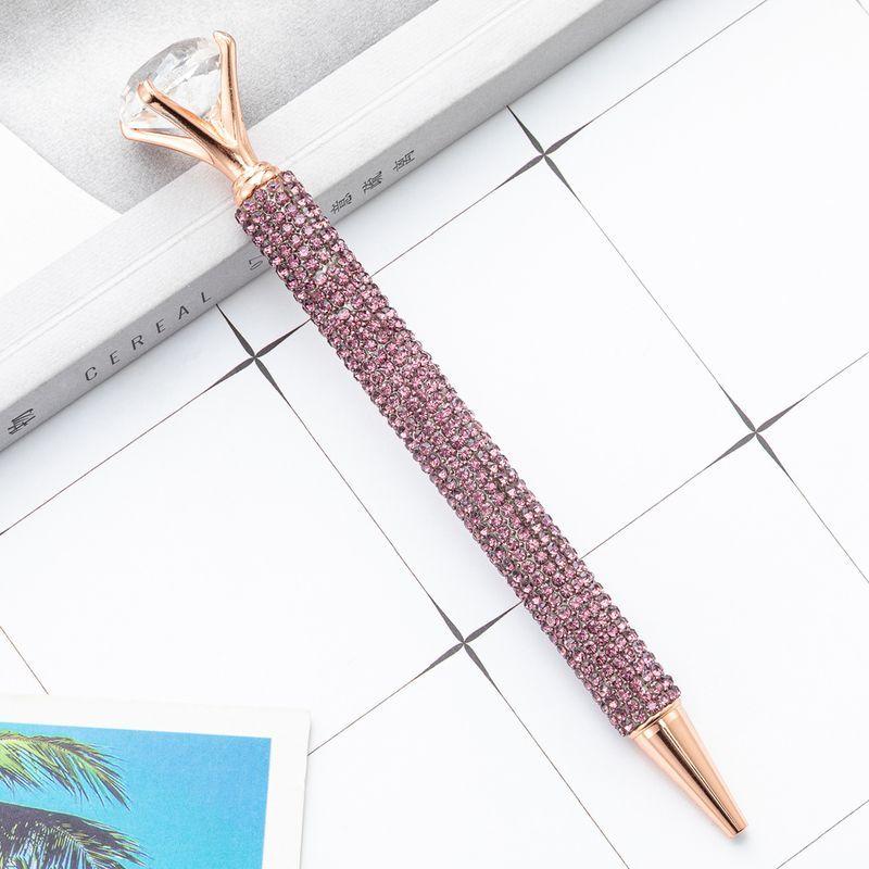 1 Stück Kugelschreiber Luxus Gold Big Diamond Hochzeit Rose Metall Schreibwaren Schulbedarf Stift black