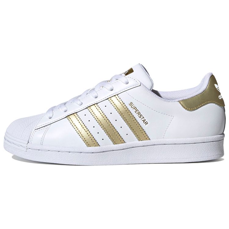 adidas Superstar Weiß Gold Metallic Damen Sneaker Wolkenweiß FX7483 38