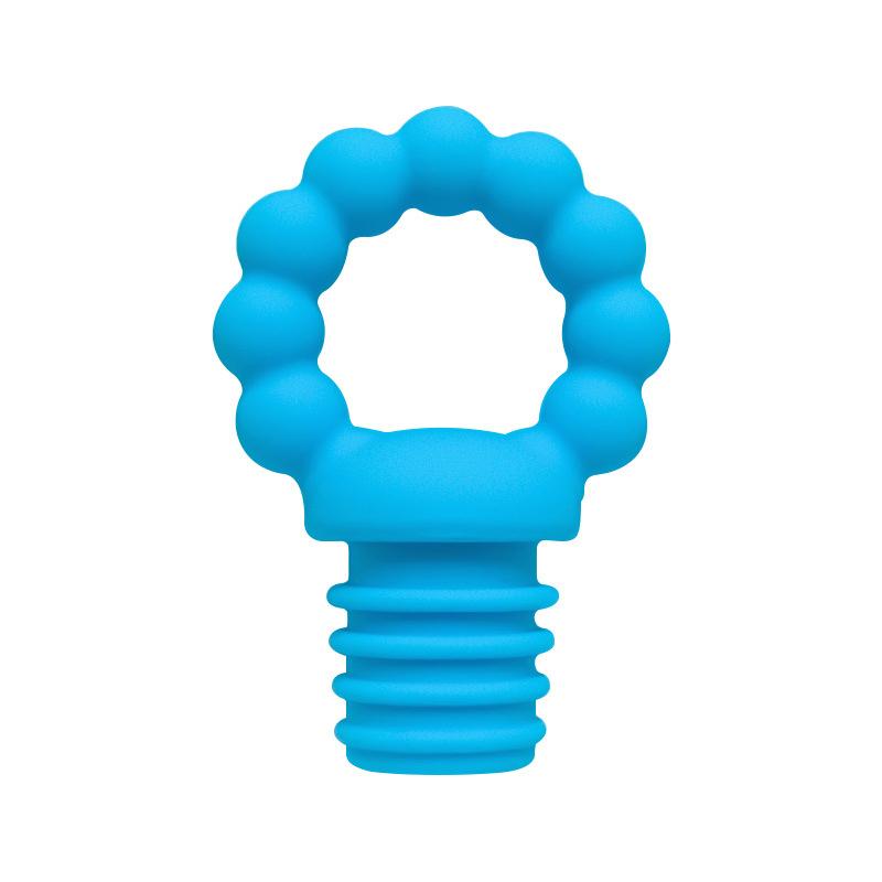 1 Stück Wiederverwendbare Silikon Weinflaschenverschlüsse Luftdichter Verschluss Winter Weinaufbewahrer Sicherer Korkenstopfen für Partydeko himmelblaue