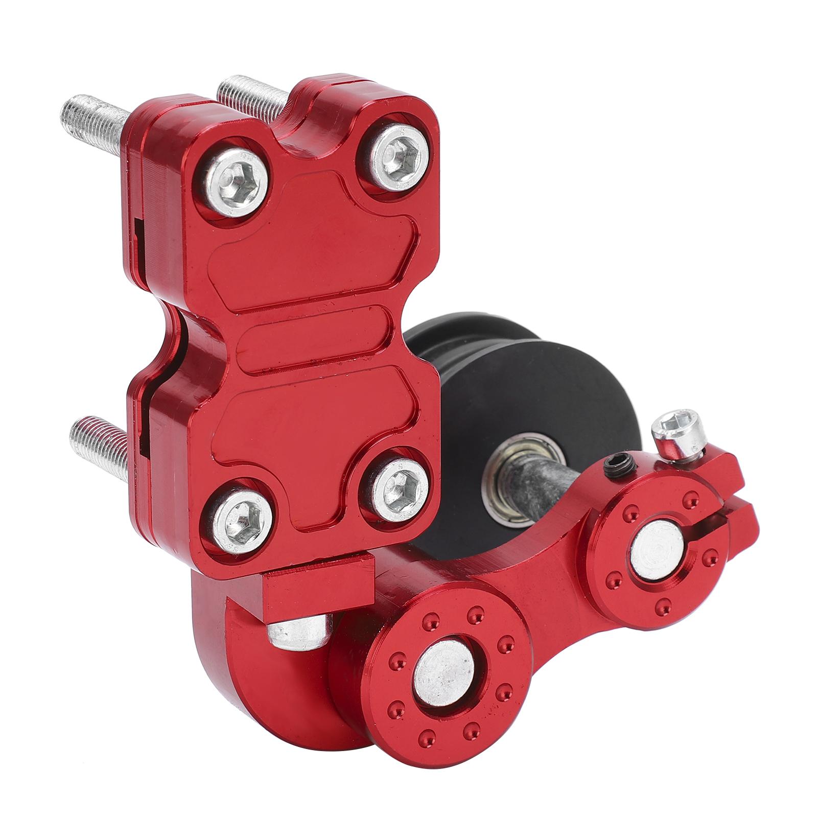 Motorrad Kettenspanner Automatischer Einsteller Universal für ATV Offroad-Fahrzeug Dirtbike(Schwarz ) rot