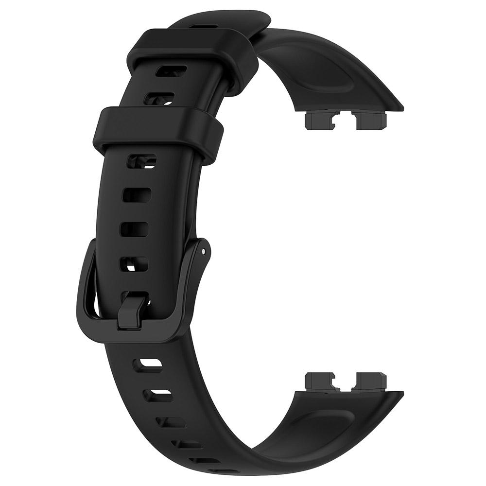 Silikon-Handgelenkband für Huawei Band 8 9 10 Smart-Armband For Huawei Band 8 schwarz