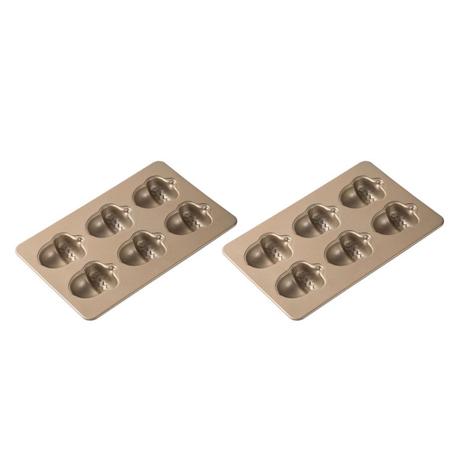 2 Stück Antihaft-Muffinbleche in Pilz-/Eichelform Kuchen Backformen 6 Mulden Backformen aus Kohlenstoffstahl für Ofen-Leckereien B