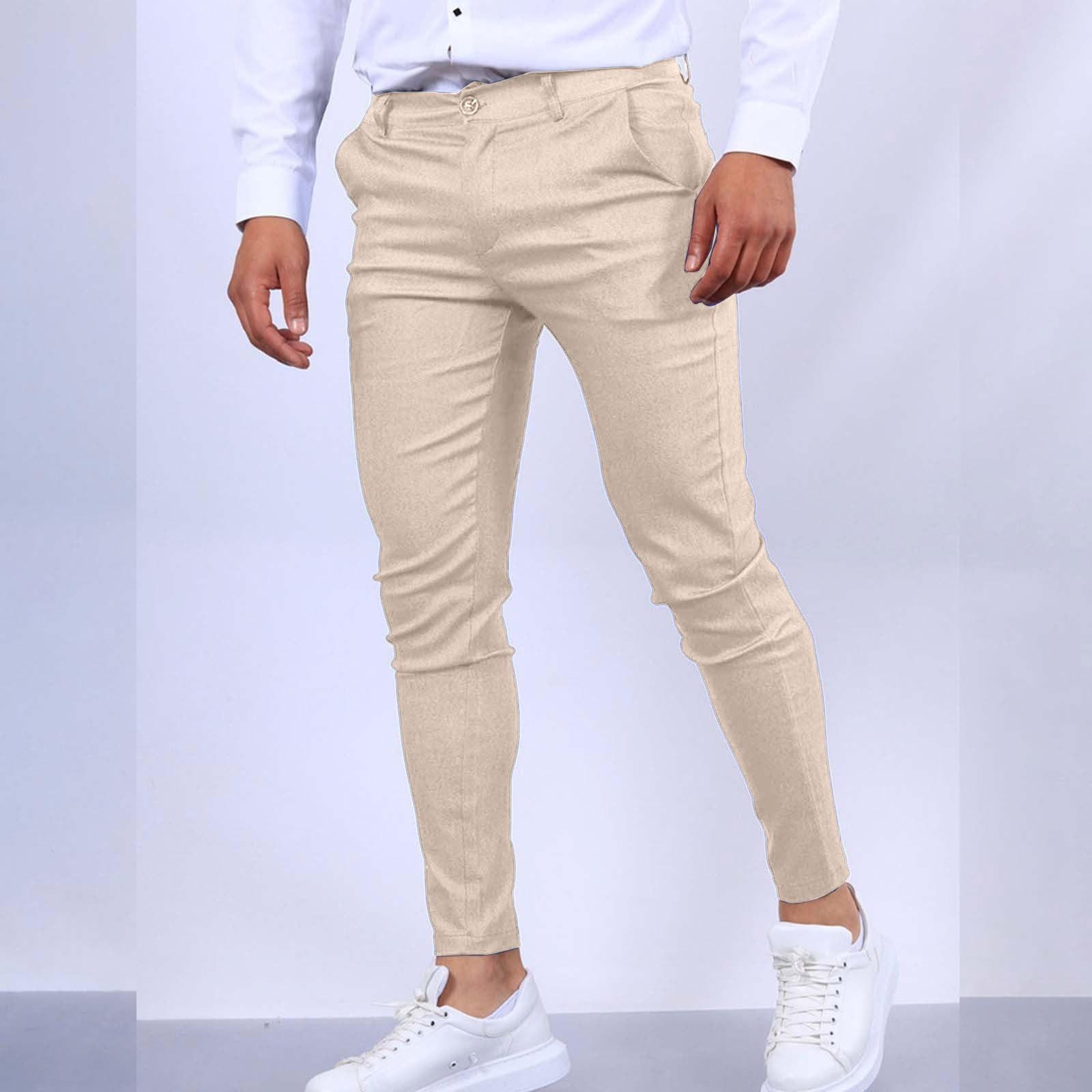 Herren Cargo Hose Hose Lässig Jogger Anzughoser Mit Hose Slim Hose M khaki