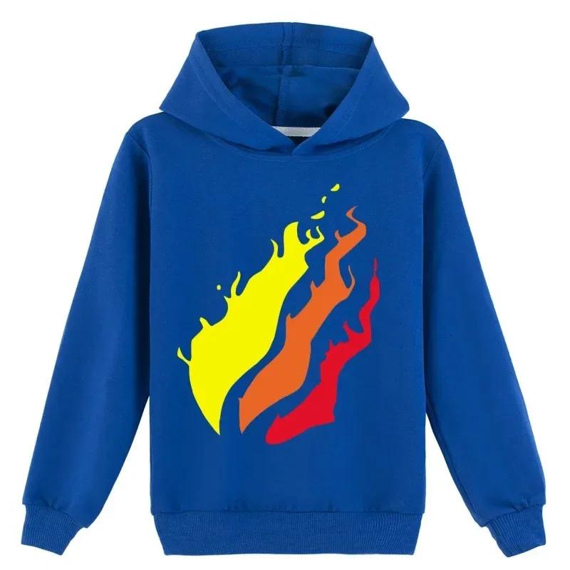 Herbst Winter Prestonplayz Lässiger Bedruckter Jungen Mädchen Hoodie Baumwolle Mode Oberteile Kleidung Kind Kinder Kinder Sweatshirt Mantel 140 blue