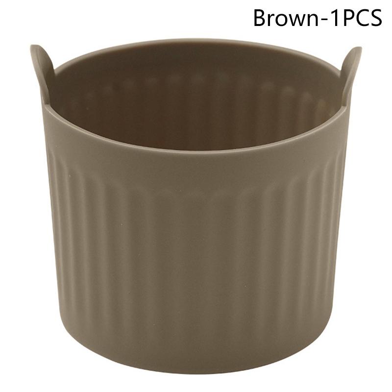 1/4Pcs Air Friteuse Backen Ramekins Lebensmittel-Grade Silikon Form Tassen Ei Form Backformen Set Für Muffins Cupcakes Pudding Tarts Küche 1PCS braun